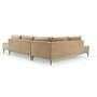 Vivica Schlafsofa Récamiere Links Velour Matt Beige 2
