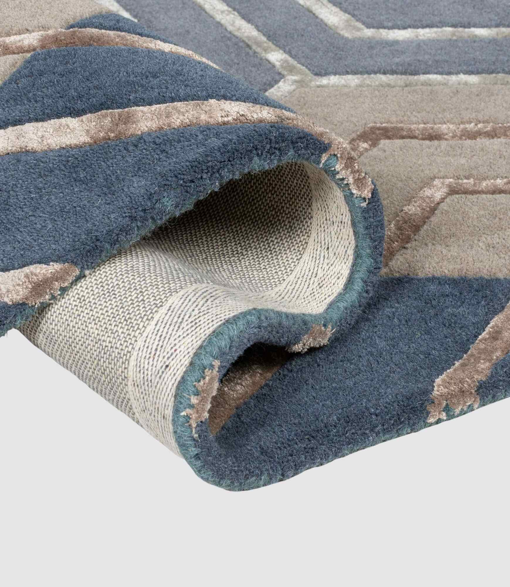 Wollmischteppich Architect Harlow Blau 160x230 2