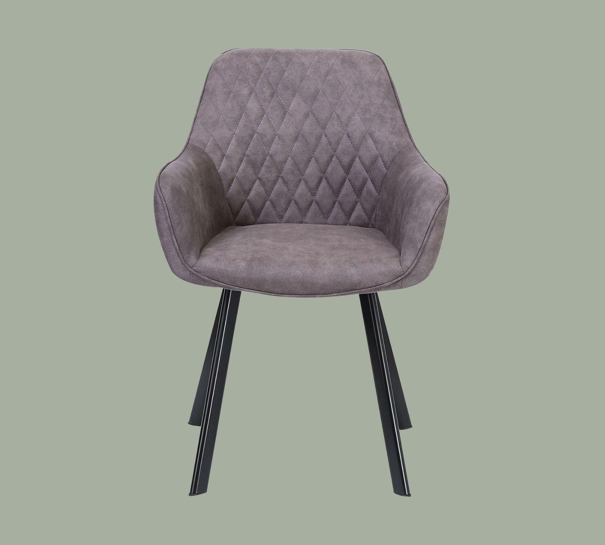 2x Armlehnstuhl Microfaser Grau 1