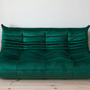 Togo Lounge Set da 3 pezzi velluto verde smeraldo 2