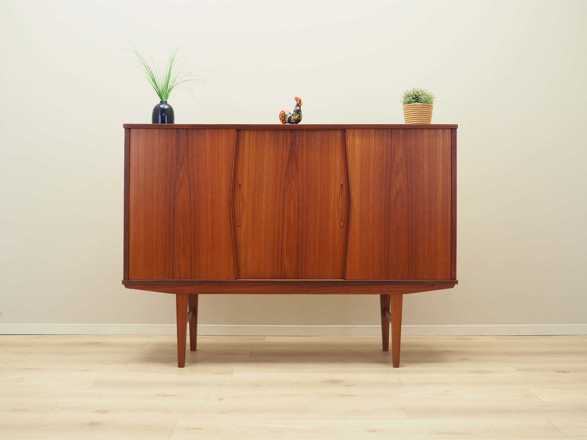 Highboard Holz Braun 1970er Jahre 1