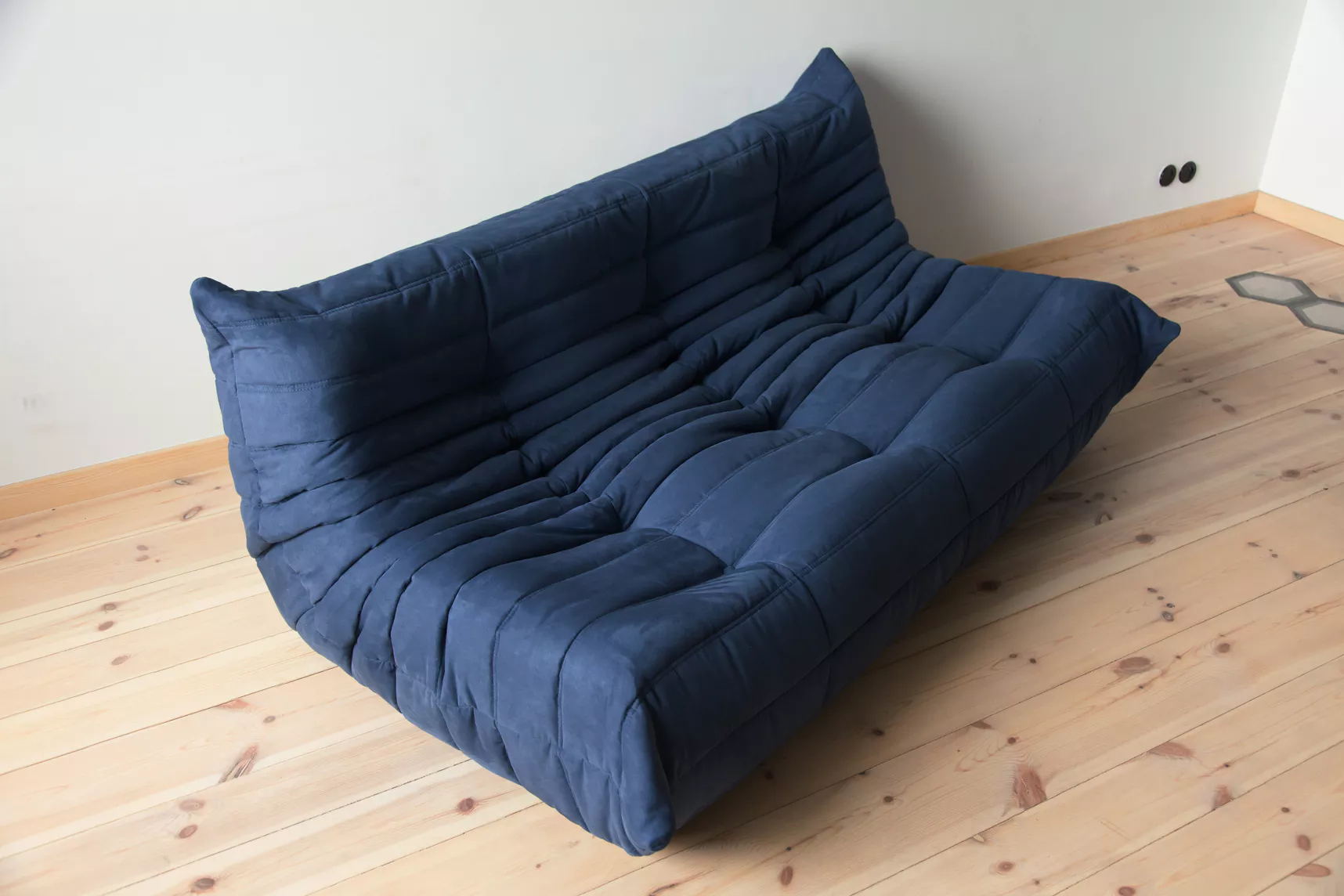 Togo Sofa 3-Sitzer Textil Marineblau 6