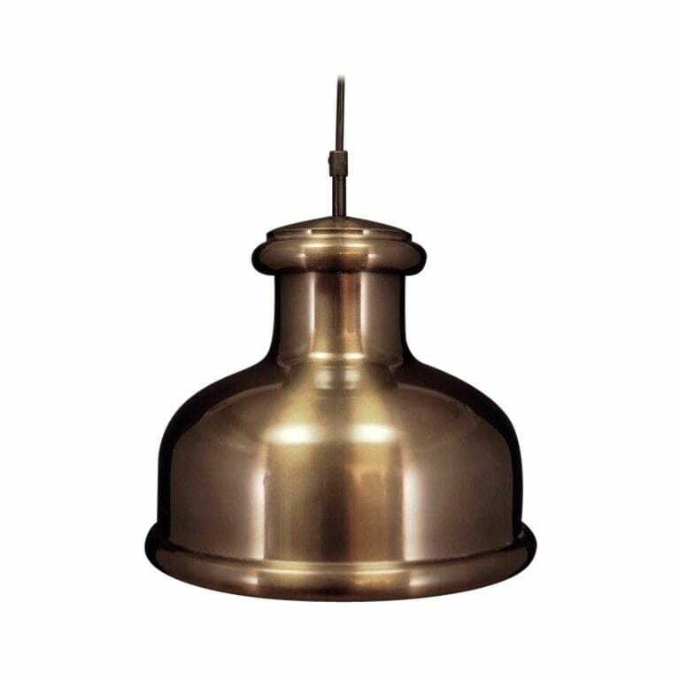 Vintage pendant lamp metal gold 1970s 0