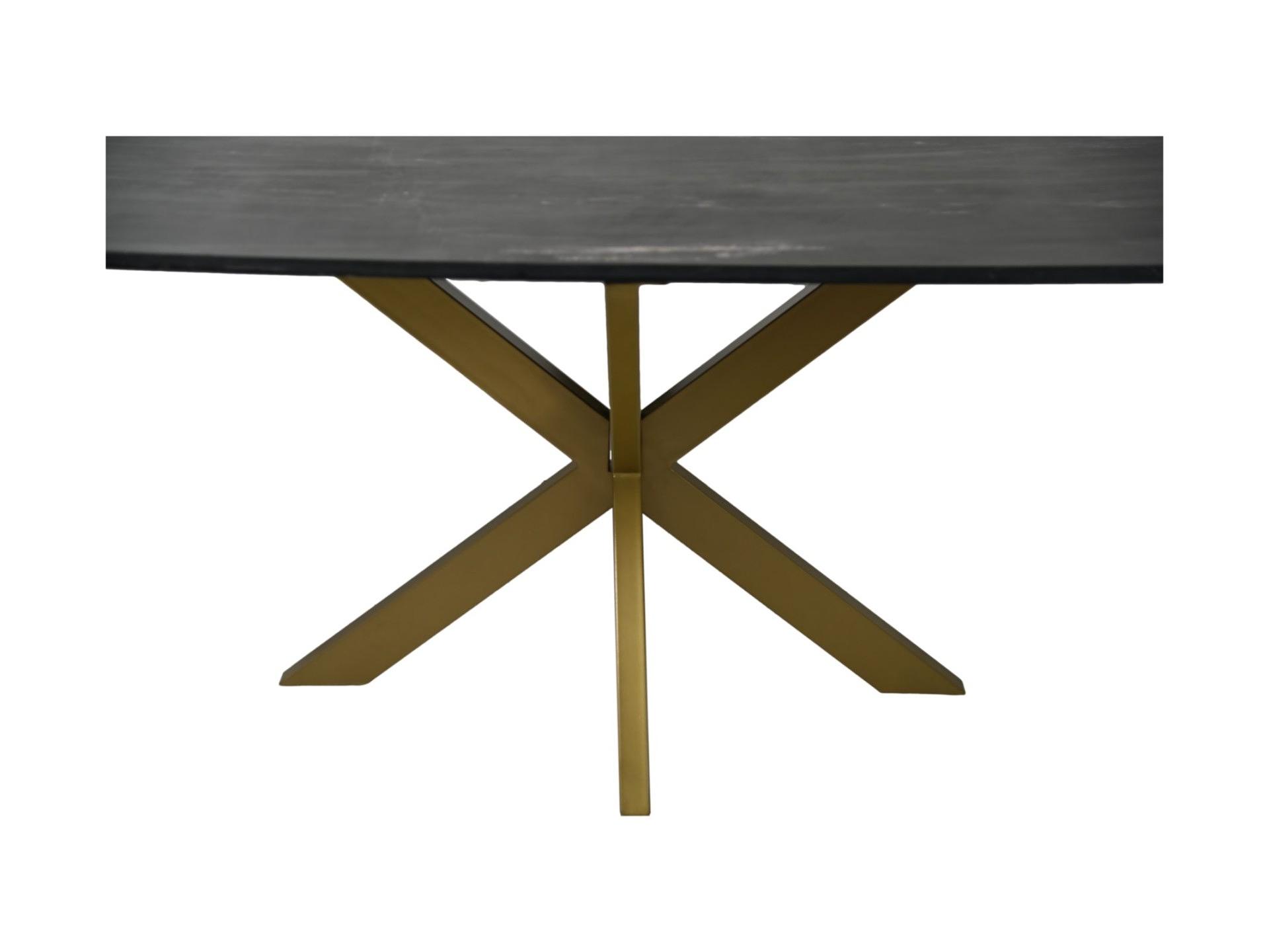 Rechteckiger Esstisch Marmor Metall 3