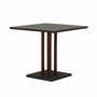Vintage coffee table wood brown black 1980s 0