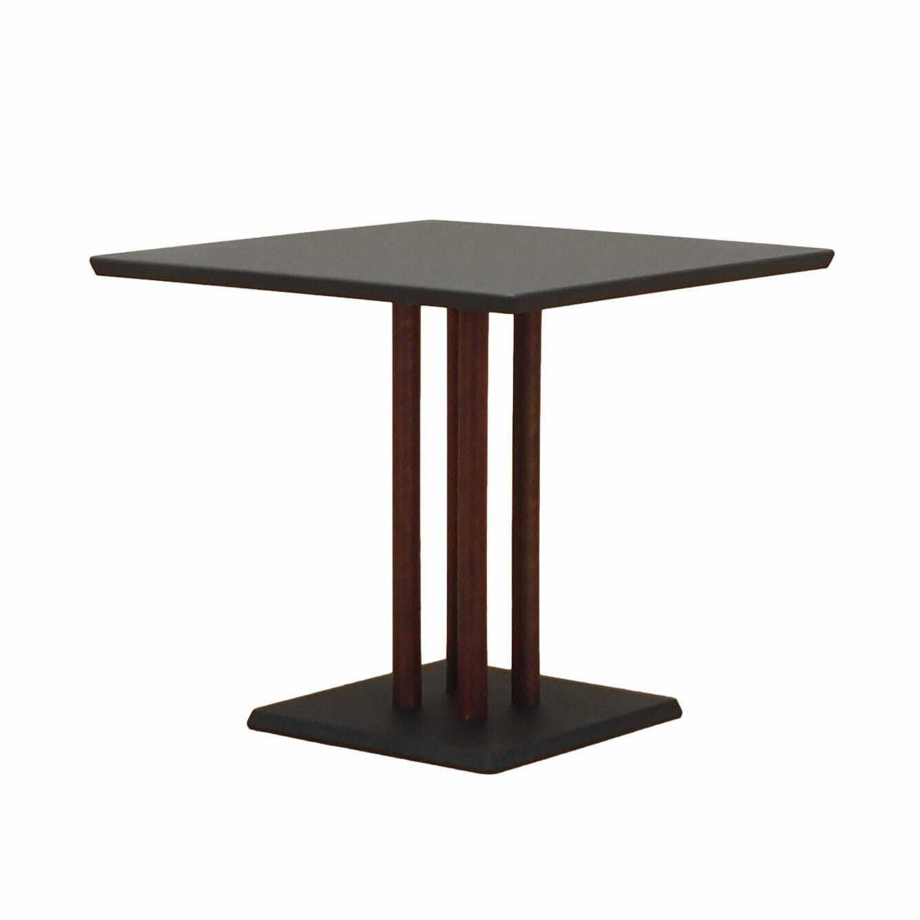 Vintage coffee table wood brown black 1980s 0