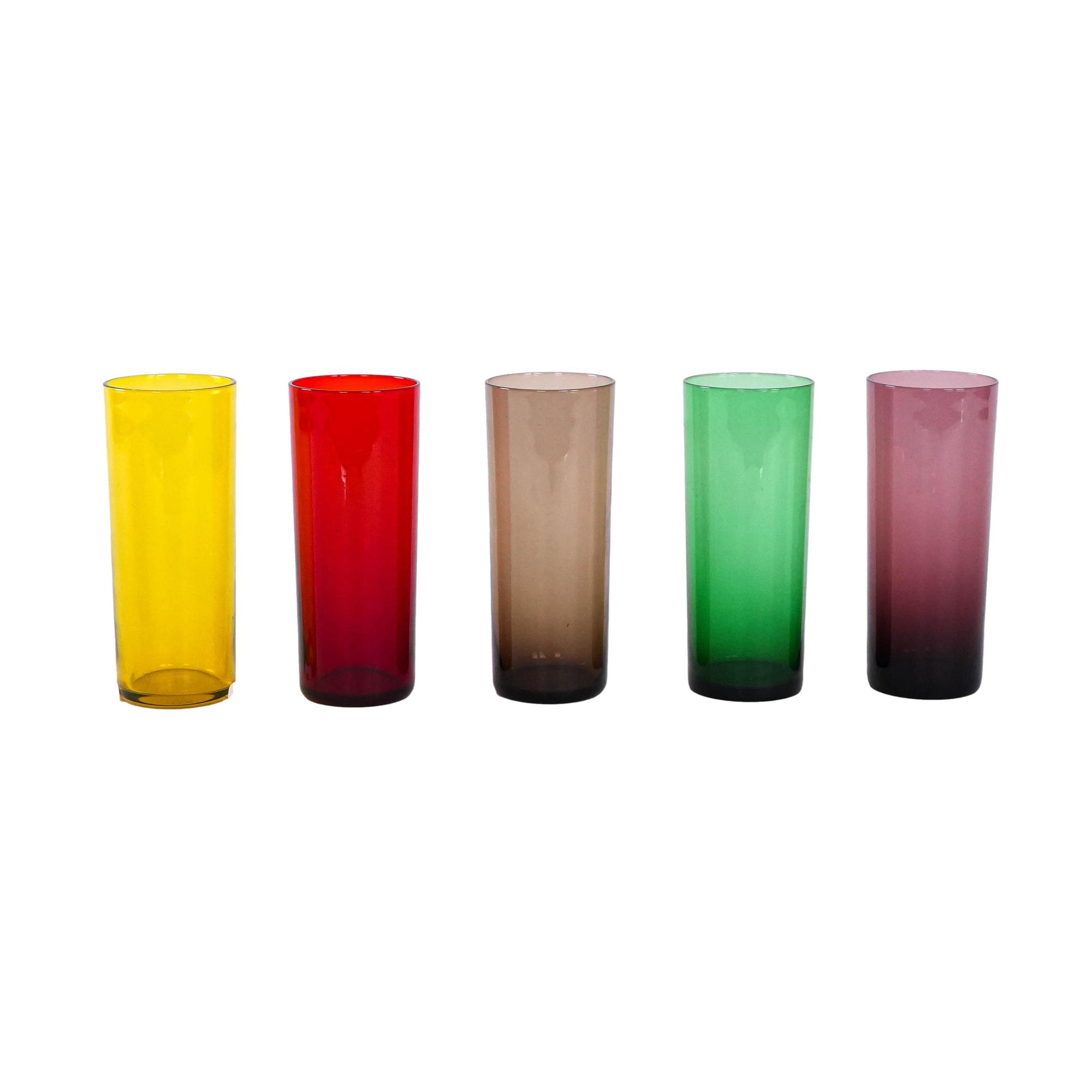 Glass Set Multicolored 1960s 0