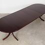 Mahogany table Dark brown 1970s Ø115cm 14