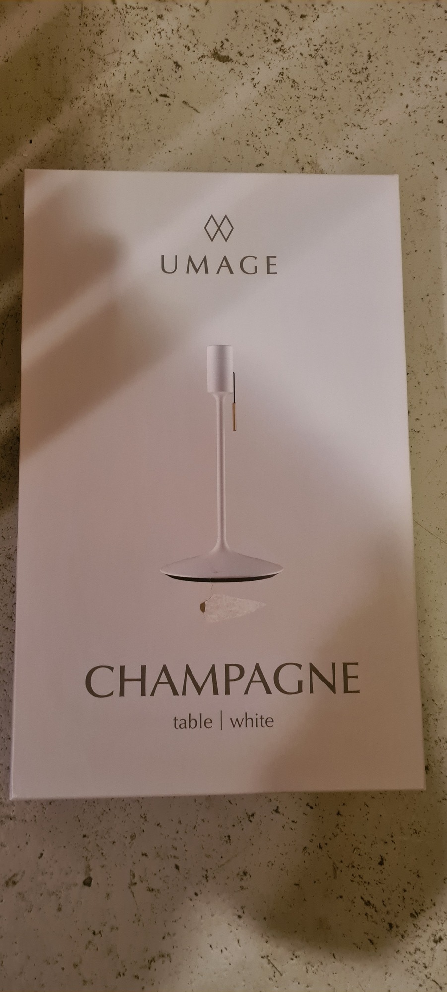 Champagne Tischleuchtenfuß Metall Weiß 2