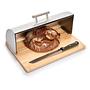 Brotkasten Zobi Gummibaum Silber 39,5 x 28 x 16 1