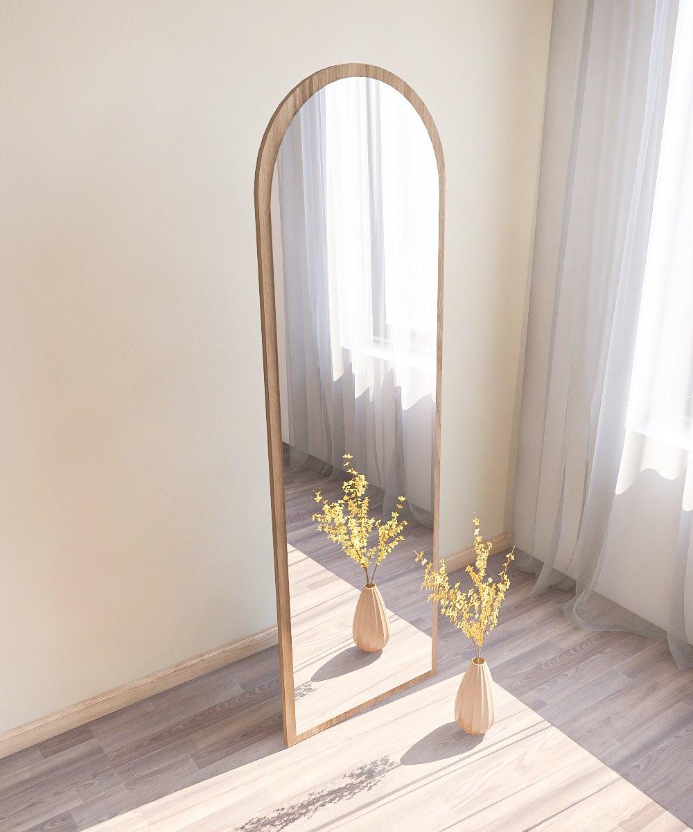 Emma Standing Mirror Walnut Brown 50cmx 160cm 1
