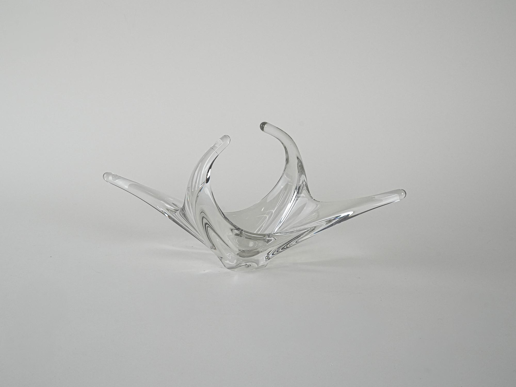 Space Age Glassplatte Transparent 1960er Jahre 2