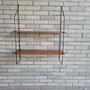 Vintage Regal Holz Braun Metall 1