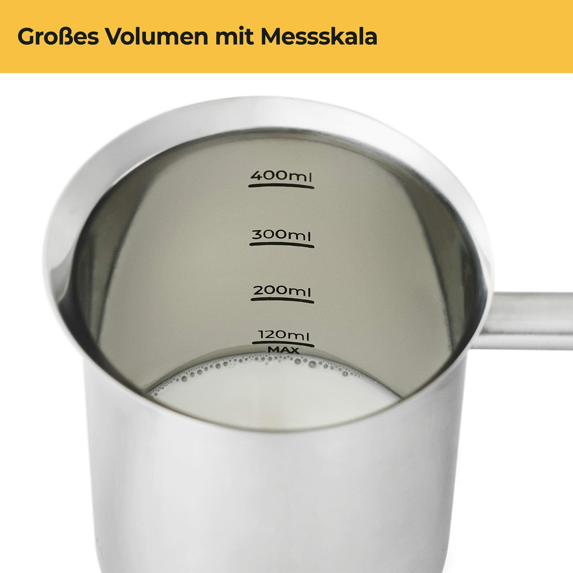 Milchaufschäumer Manuell Edelstahl Silber 1