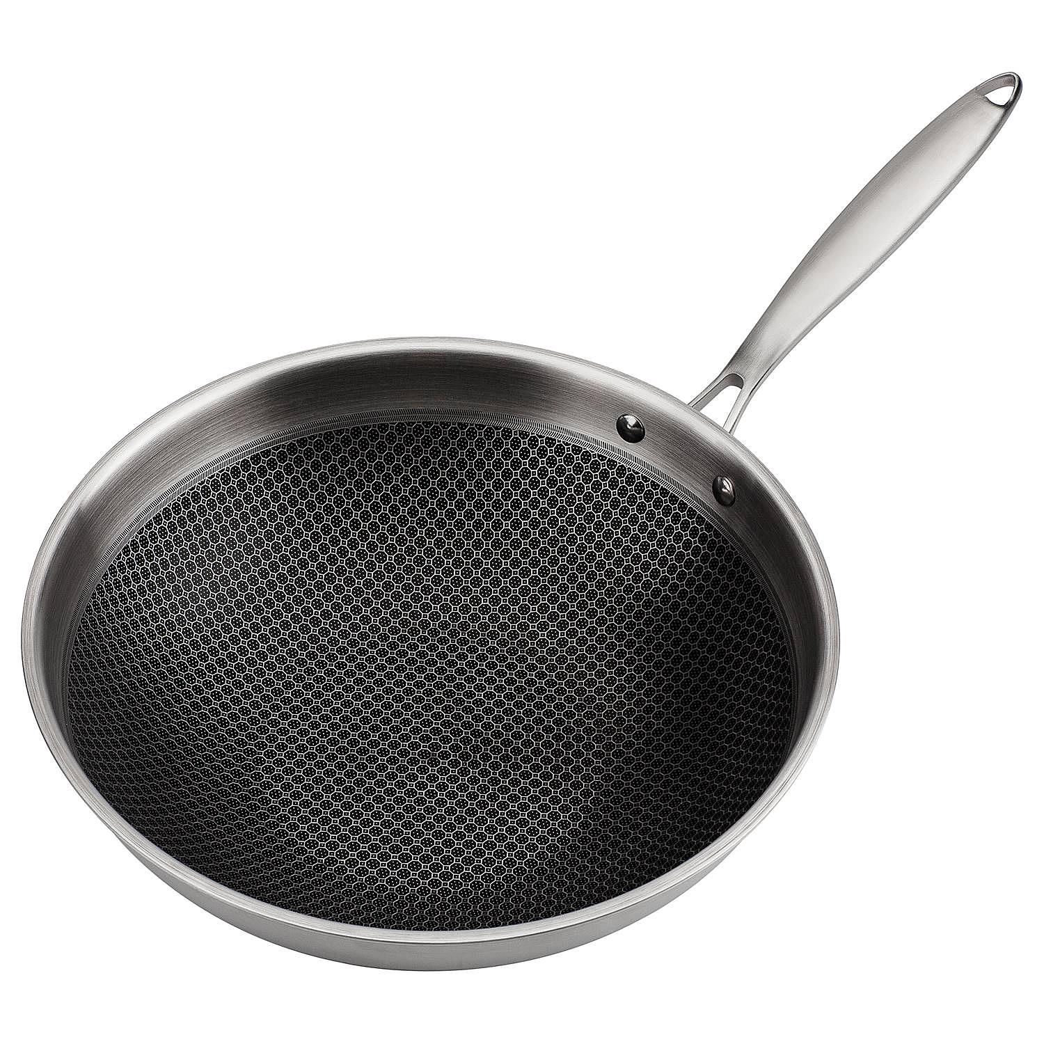 Wok Pan Asia Set of 2 Stainless Steel Silver 1