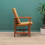 Armchair Teak wood Textile Yellow 1970s 4
