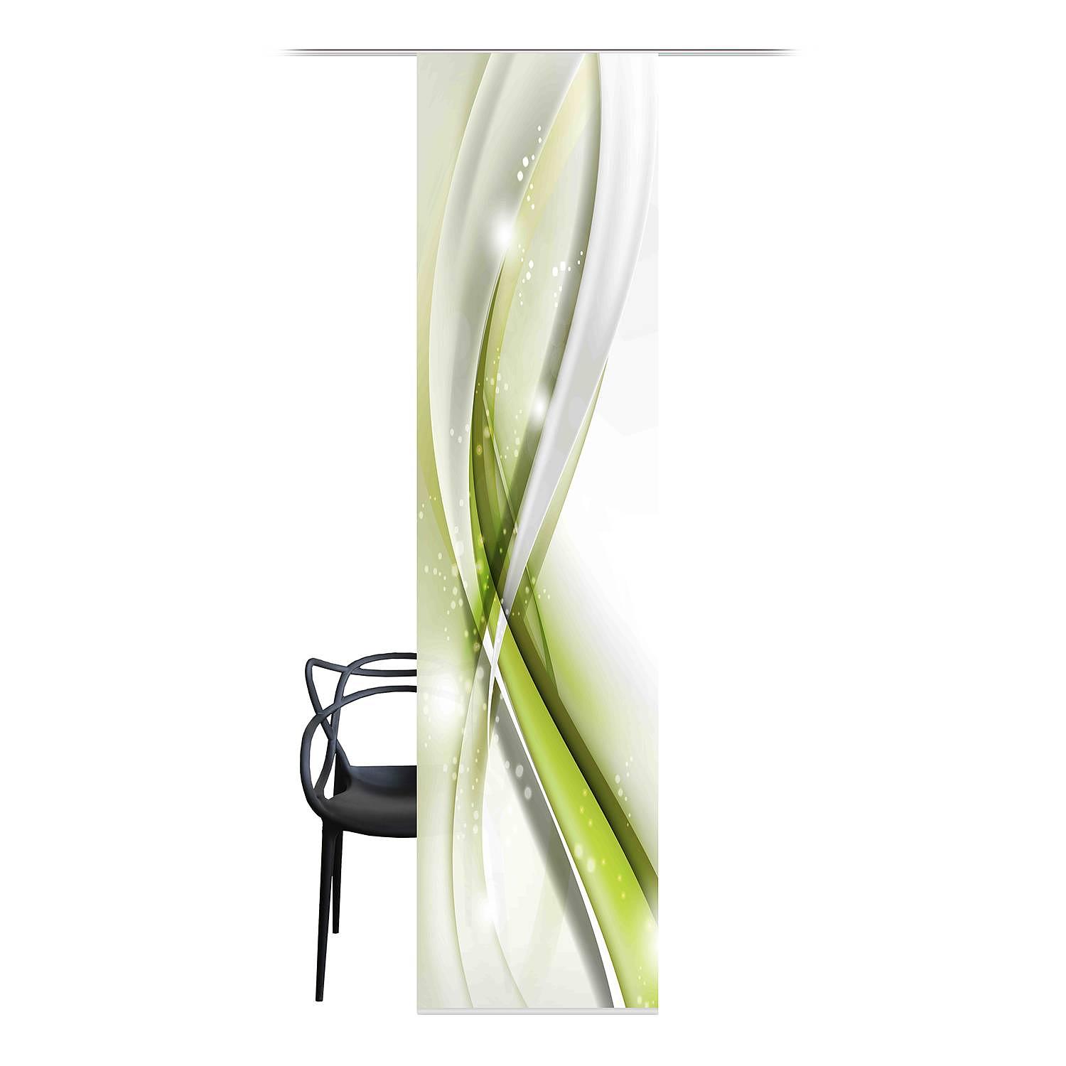 Schiebevorhang Gliwe Polyester Apfelgrün / Grau 3