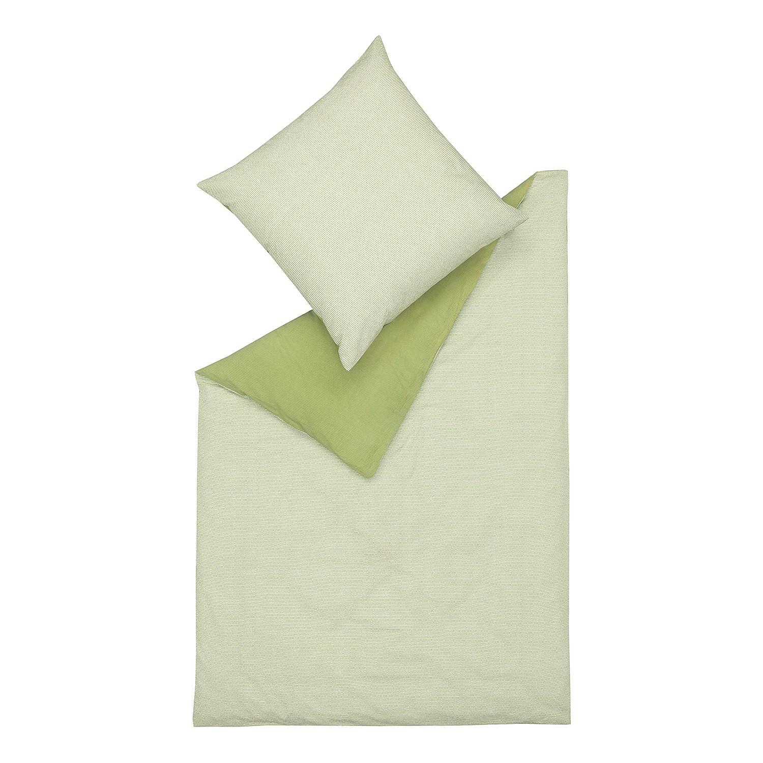Bed linen set Caja Cotton Seersucker Green 155 x 220 cm 1