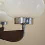 Vintage chandelier wood glass brown 1970s 3