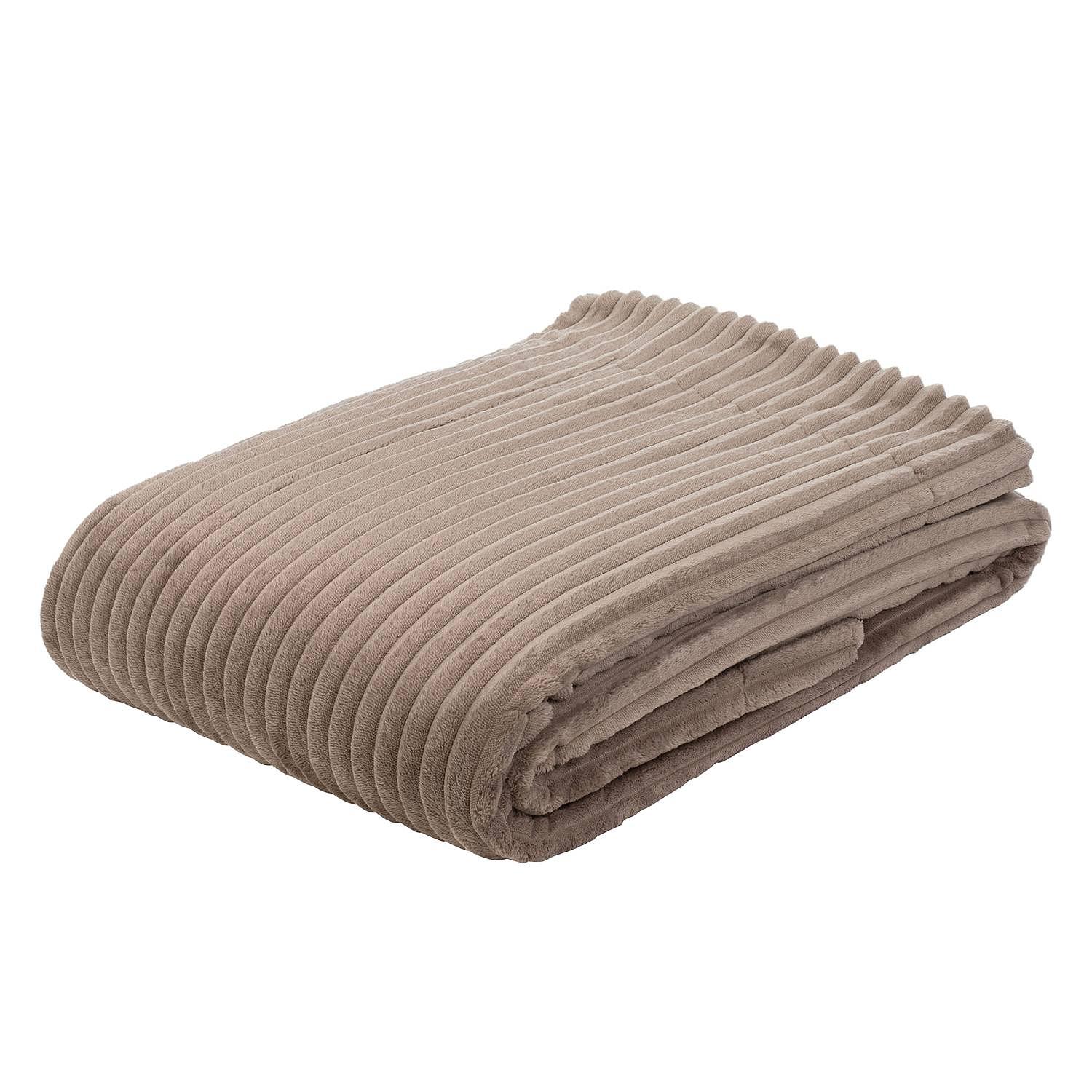 Plaid Cord Decke Webstoff Braun 1