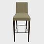 Anna Bar Stool Leather Wood Beige 0