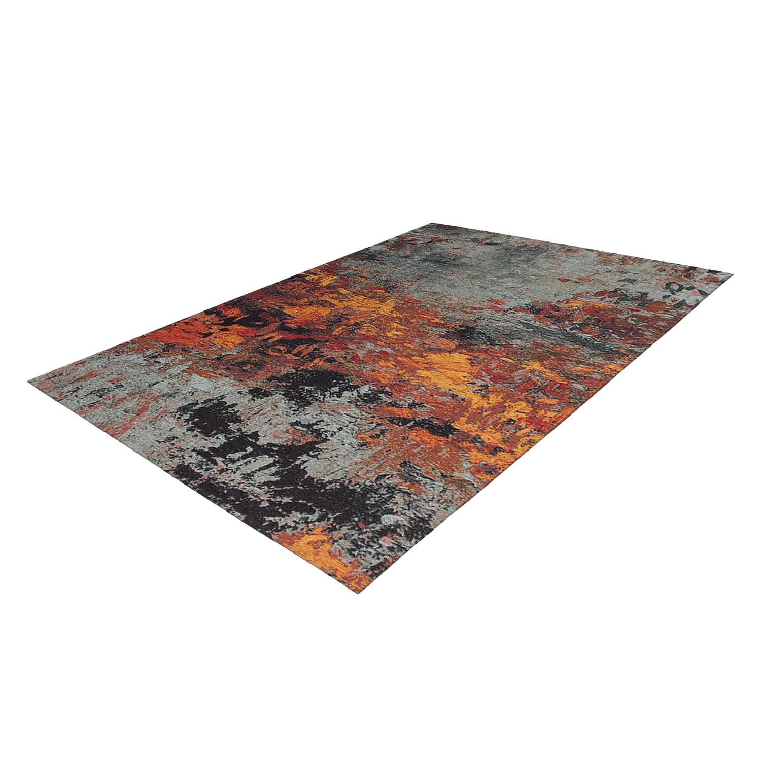 Kurzflorteppich Blaze Fire Grau Rot 3
