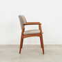 Vintage Chair Teak Wood Textile Grey 1960s 7