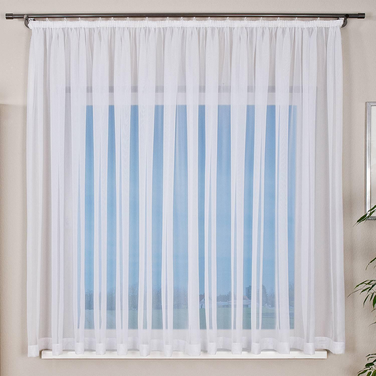 Store Steven Webstoff Weiß 450 x 150 cm 2