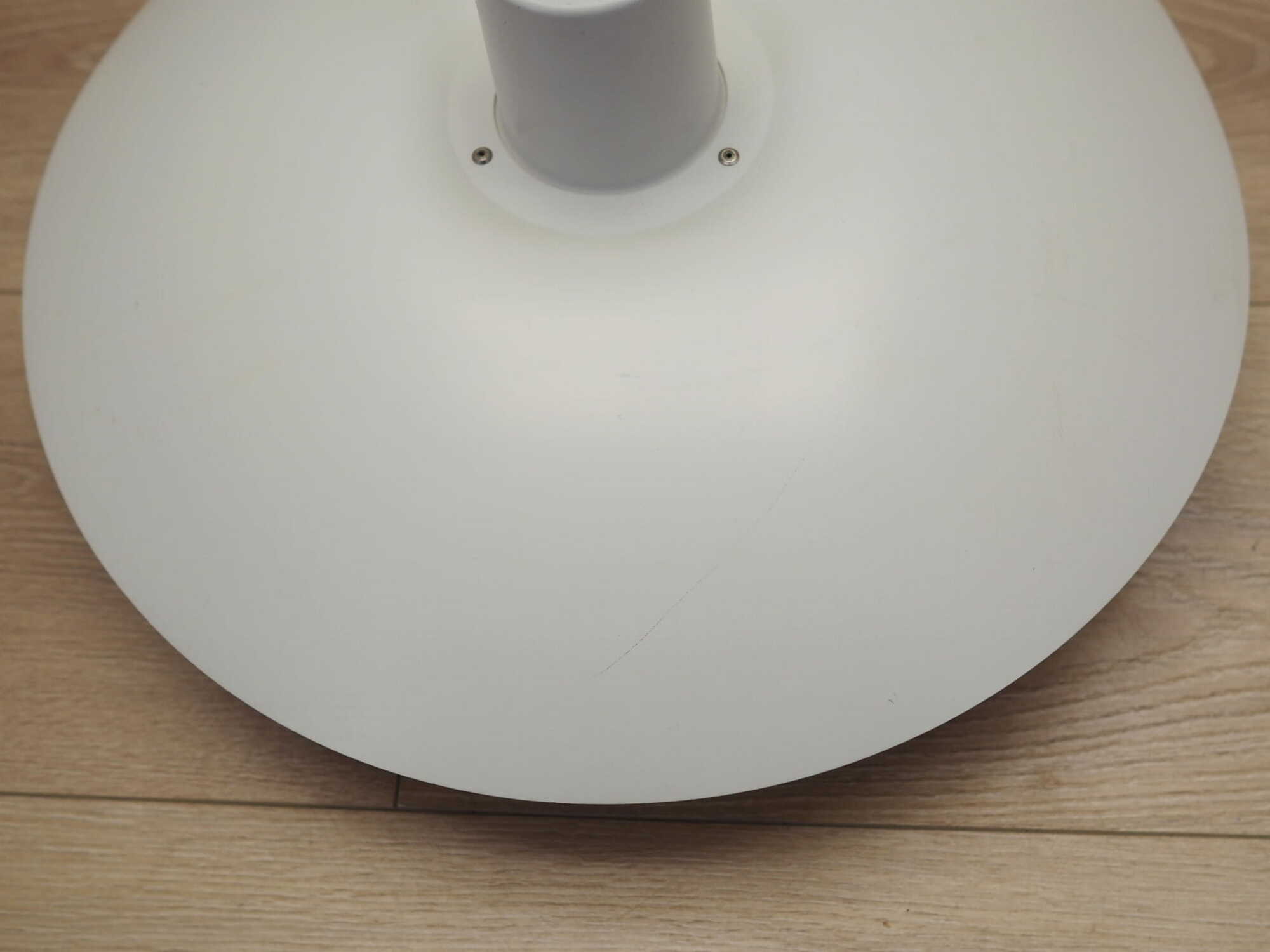 Vintage Pendant Lamp Metal White 1960s 8