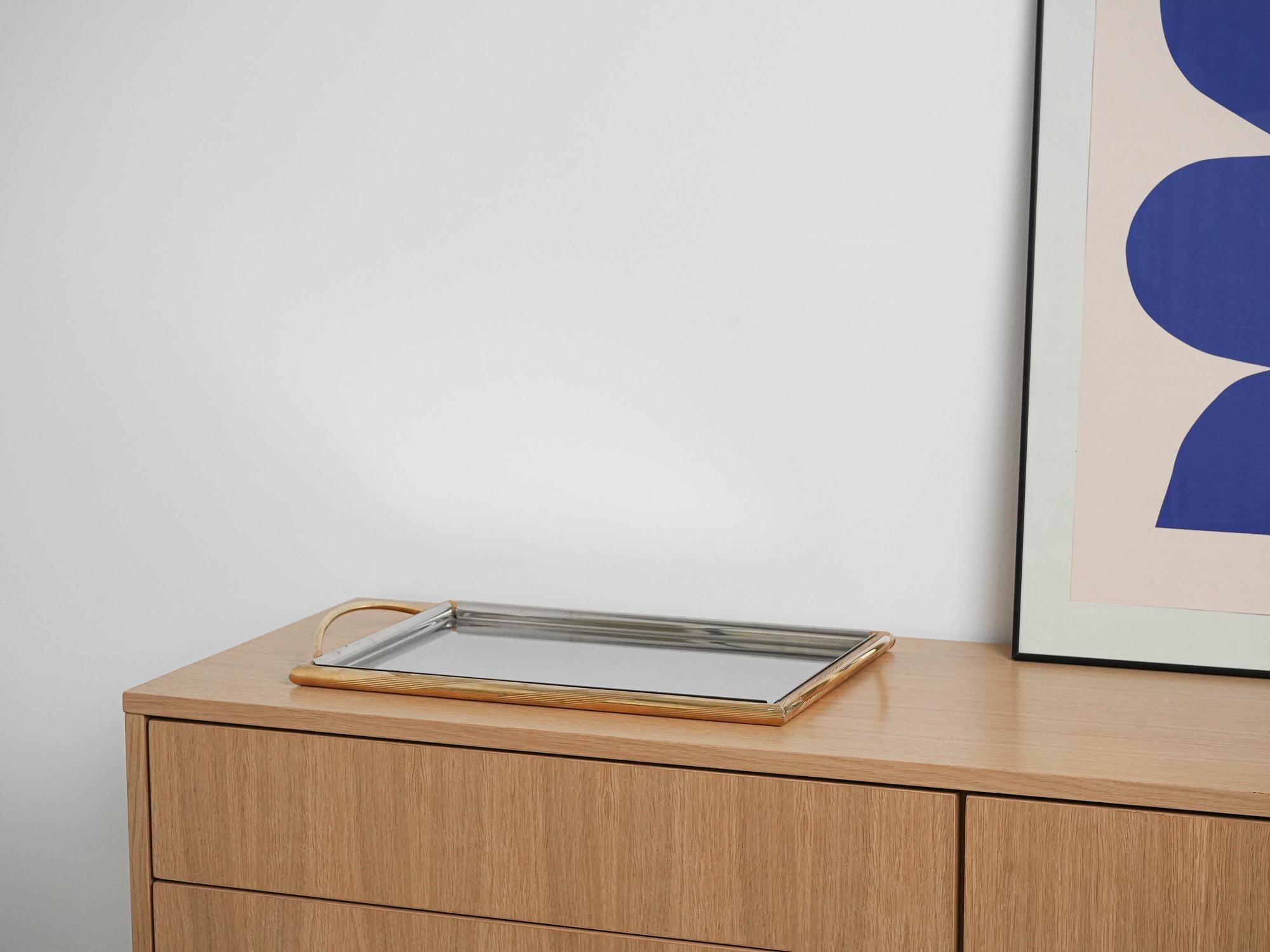 Stainless steel tray silver 7