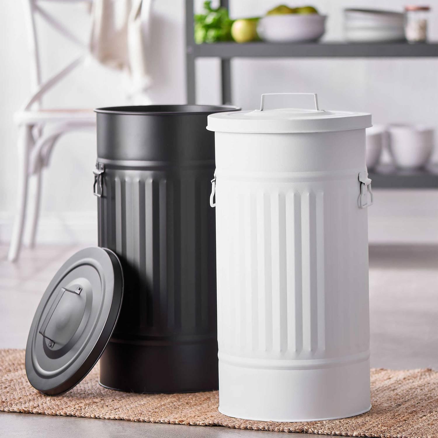 Mülltonne Oskar ZINC Zink Weiß Weiß 3