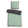 Bed linen Melange flannel Green 135x200cm Pillow 80x80cm 0