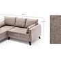 Bella Sofa Chaise Lounge Left with Ottoman Cream 7