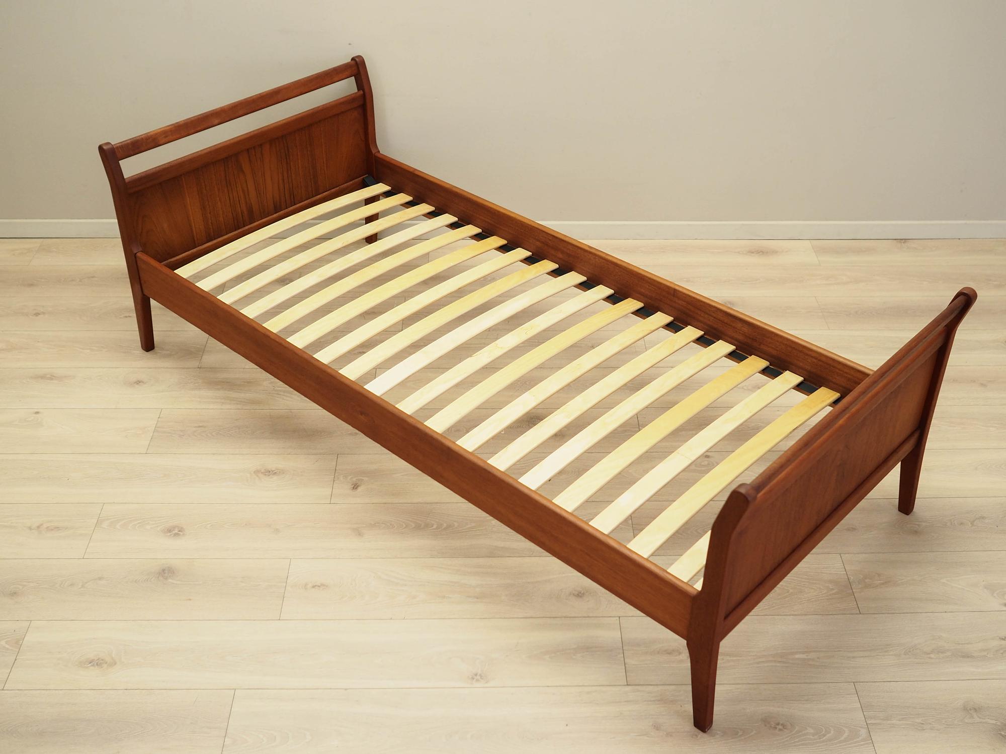 Bett Teakholz Braun 1970er Jahre 9