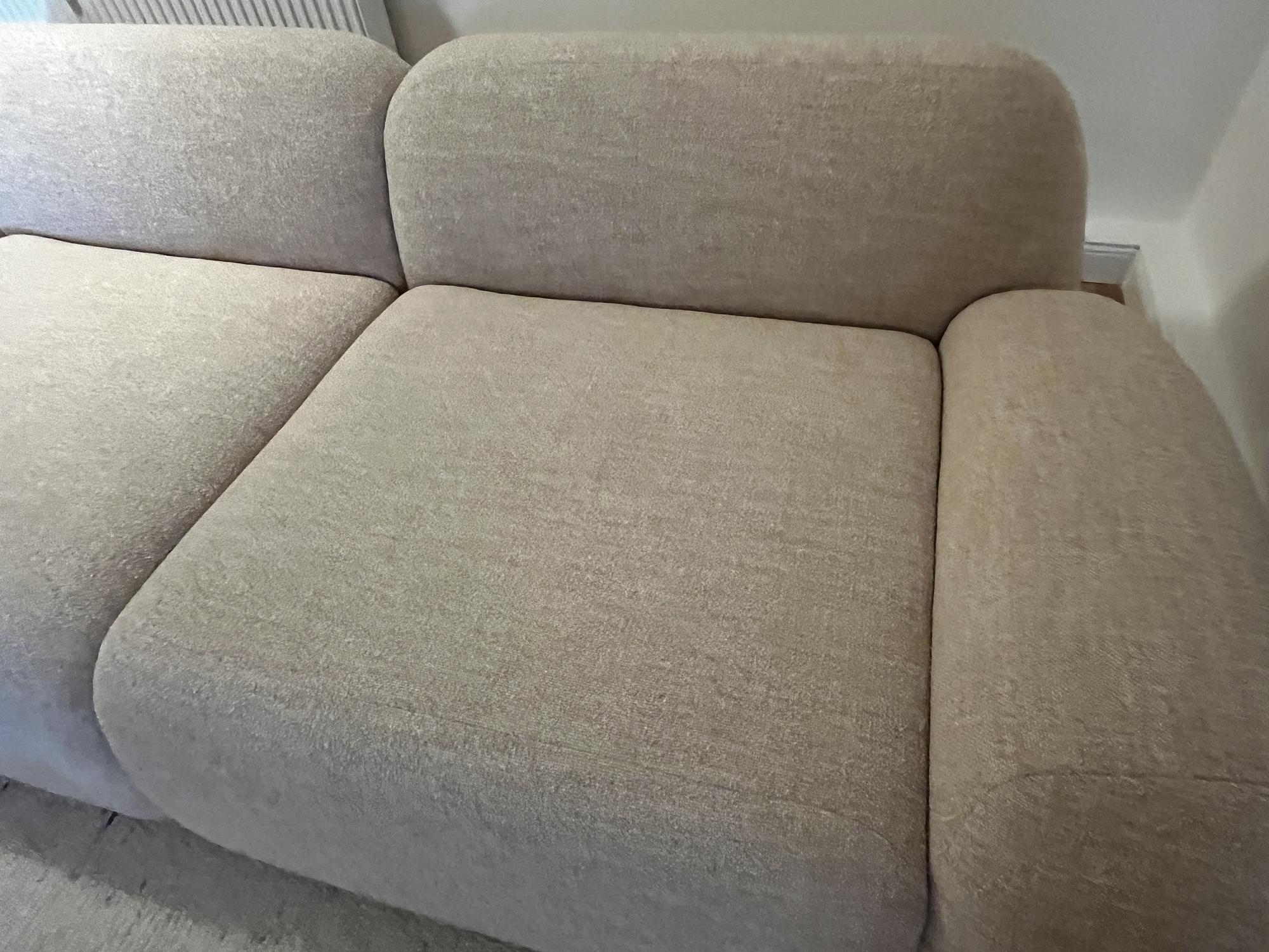 3-Seater Sofa Bouclé Cream 6