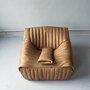 Vintage Annie Hiéronimus Sandra Sofa-Set Leder Beige 5-tlg 8