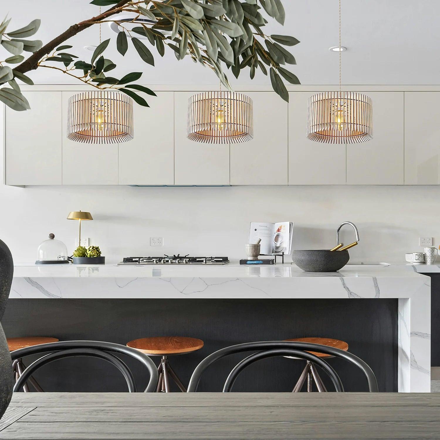 Apollon Pendant Lamp Wood 40cm 5