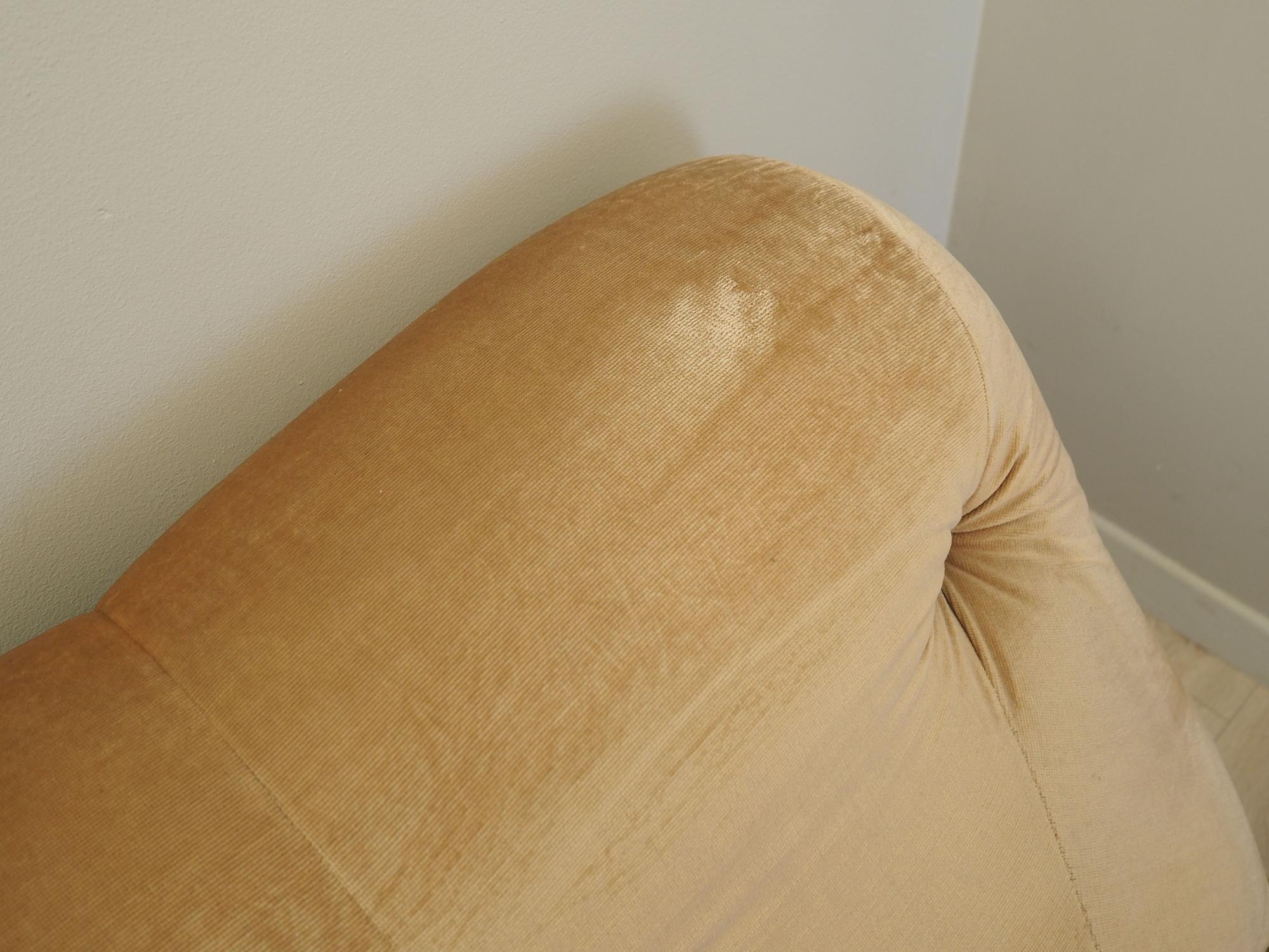 Modular corner sofa velvet 1960s 9