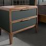 Nightstand walnut veneer Green 2