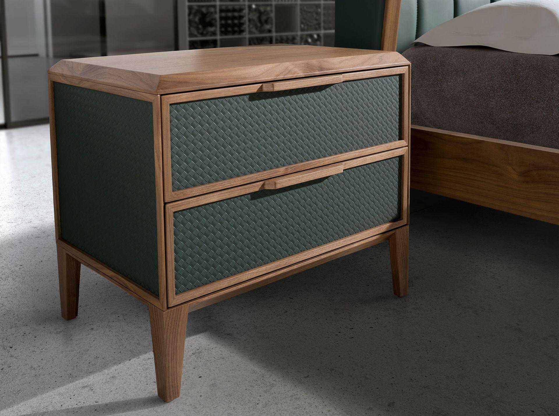 Nightstand walnut veneer Green 2