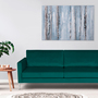 Portobello Sofa 2-Sitzer Samt Metall Petrol 5