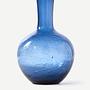 Gecrackelte Kugelvase Glas Blau 3