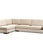 Tulip Ecksofa Links mit Hocker Beige 7