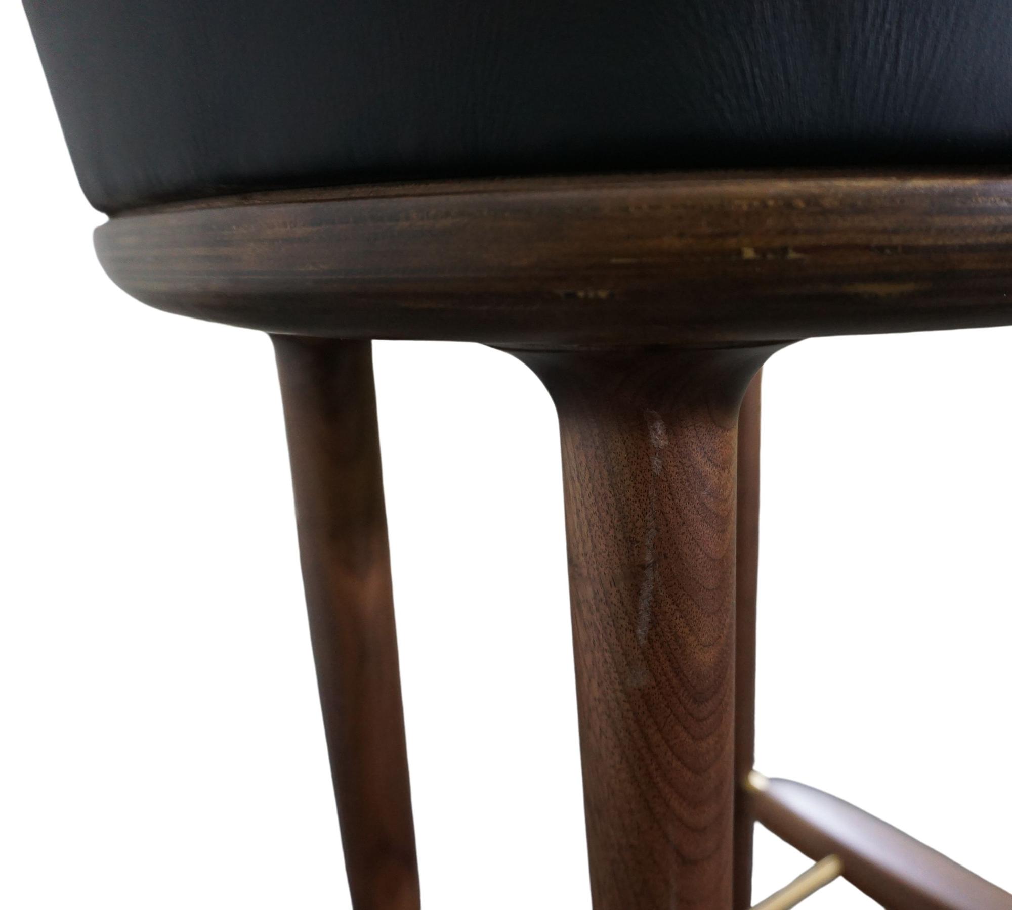 Lunar SH750 Sgabello da bar Pelle Bellagio Nero 5