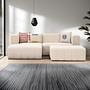 Beyza Sofa Récamiere Links mit Hocker Creme 0