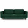 Elinor 3-Sitzer Sofa Velour Lux Dark Green 0