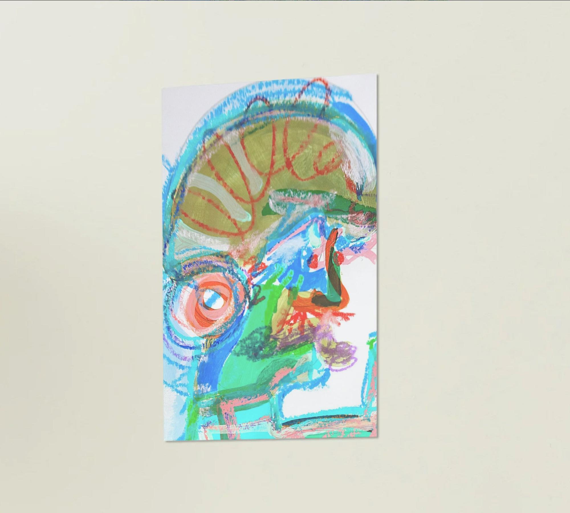 A real Man Blau Kunstdruck Mehrfarbig 3