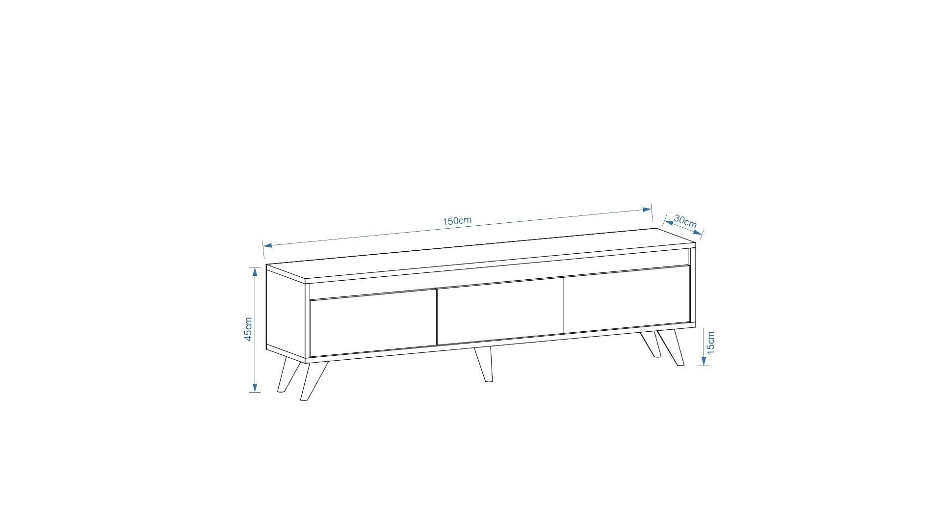 Century Lowboard Holz Walnuss 8