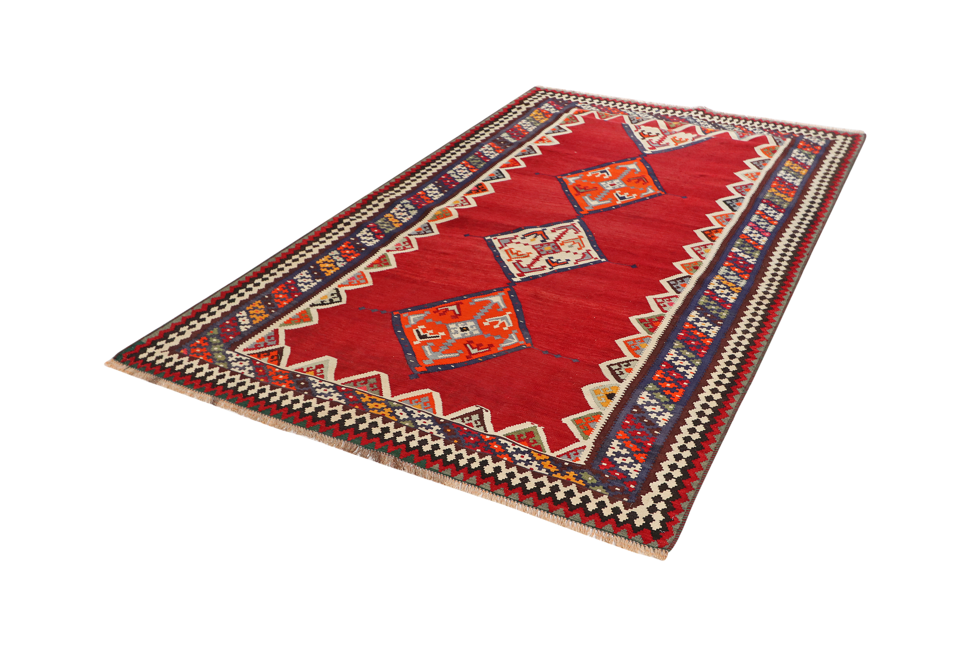 Kelim Gashgai Teppich Old Wolle Mehrfarbig 2