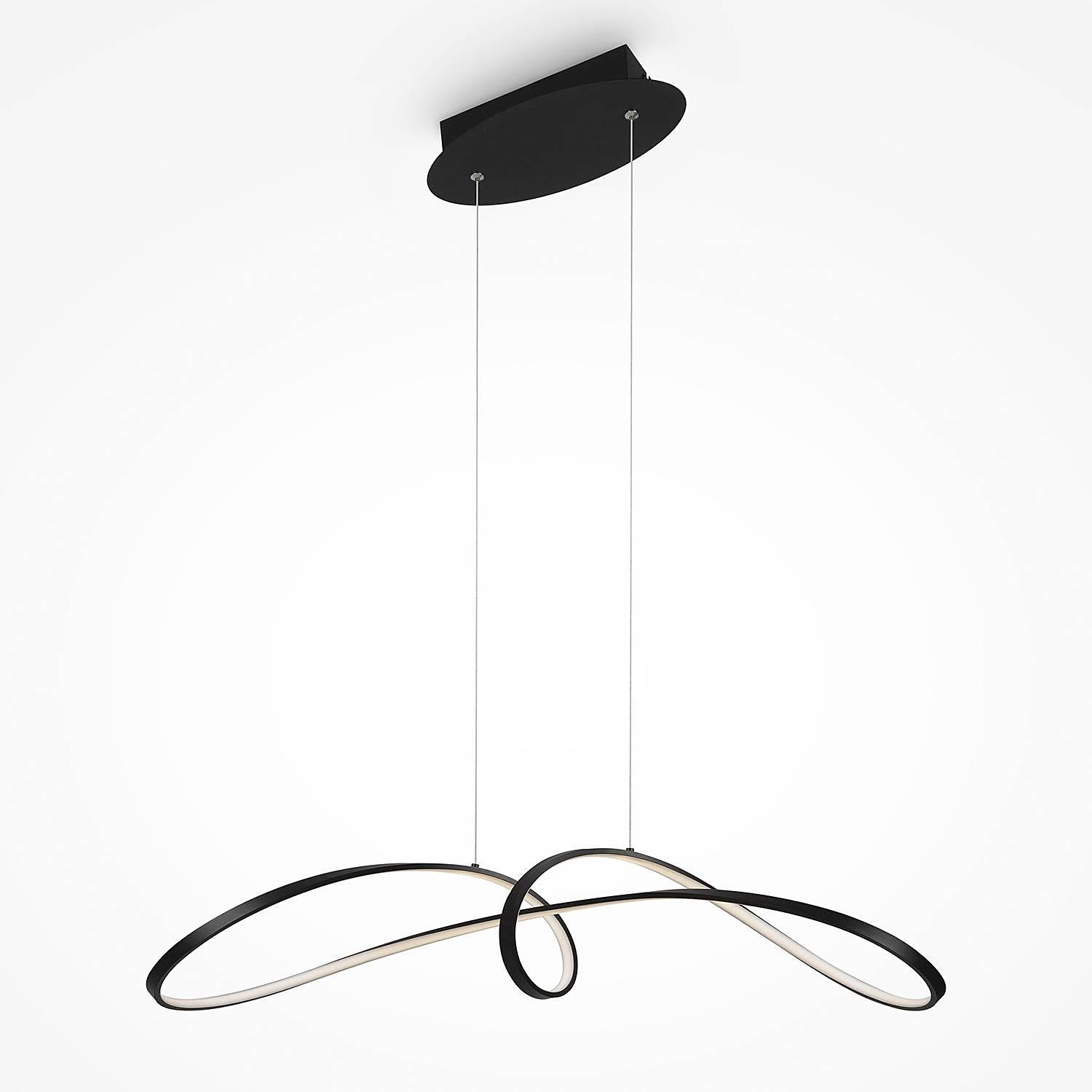 Curve LED-Pendelleuchte Aluminium 1-flammig 2